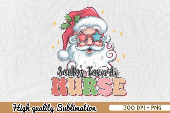 Evaluating Santa’s Favorite Nurse Groovy Xmas PNG
