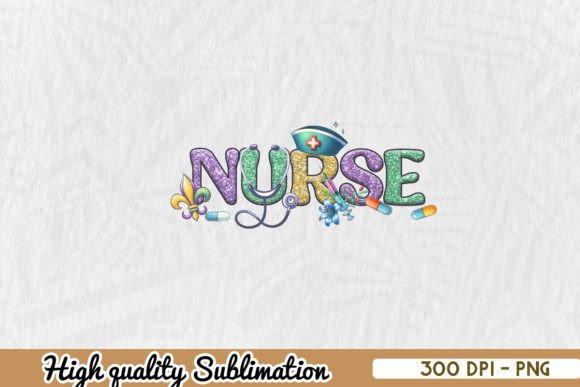 Mardi Gras Nurse Sublimation Design Review