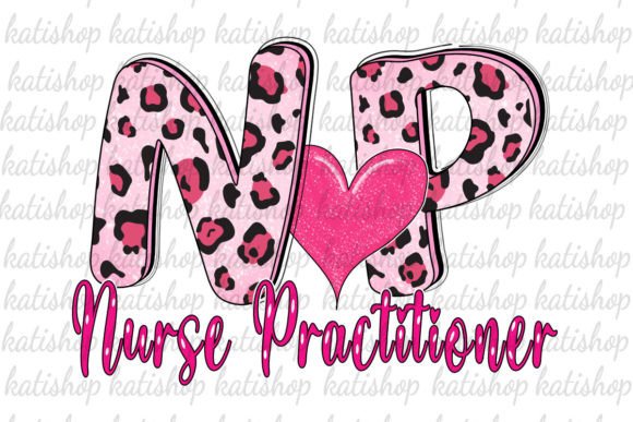 NP Nurse Practitioner Pink Glitter Png