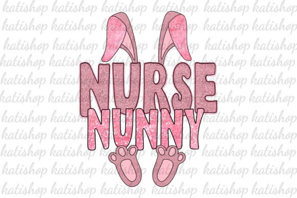 Pink Nurse Bunny Easter Png Sublimation