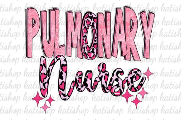 Pulmonary Nurse Pink Glitter Sublimation