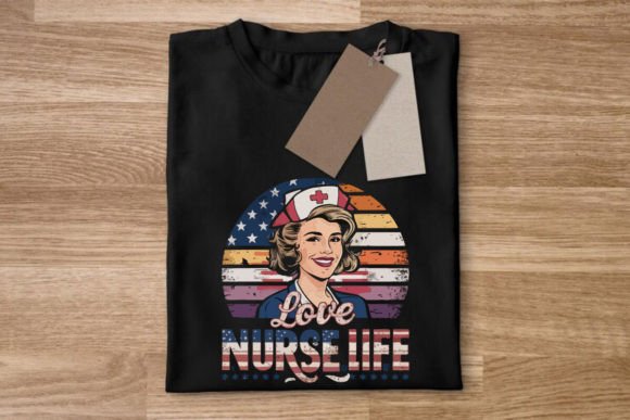 Retro Patriotic Nurse T-Shirt Design Review