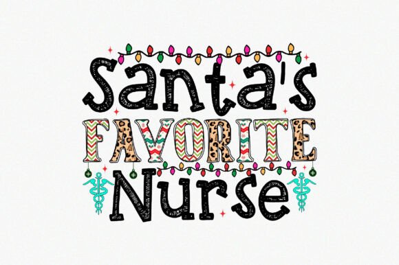 Santa s Favorite Nurse Christmas PNG 1: Real Embroidery Test
