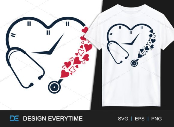 Stethoscope Clock with Heart Shape SVG: A Designer's Review